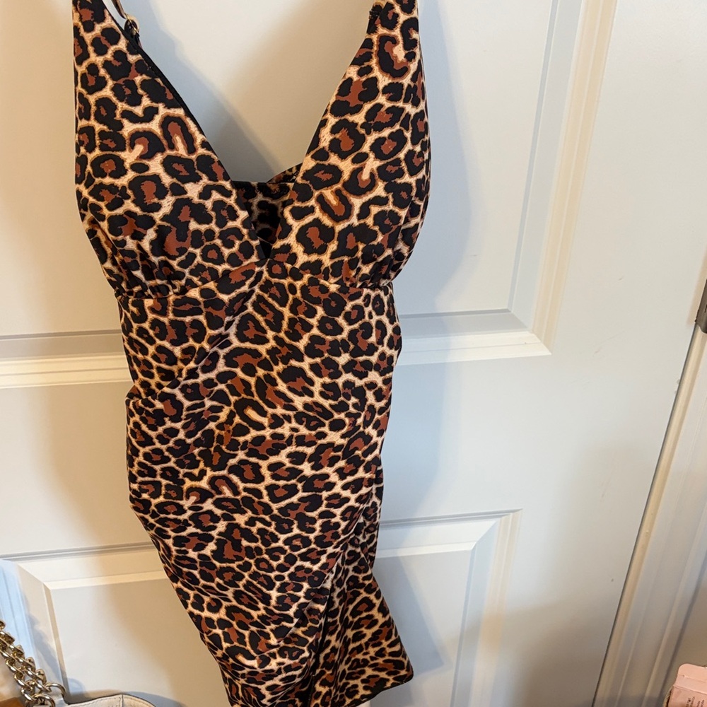 Leopard Print bathing suit dress